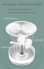 IRALAN Modern Fan light Portable And Adjustable Wireless USB Electric Fan Dual Mode Use For Home Office Travel Outdoor Camping