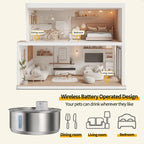 Petavista 8L Automatic Stainless Steel Dog Water Fountain 5000mAh Wireless Pet Drinker Battery & Sensor 2 in 1 Dispenser for Dog