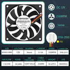 YOUNUON 80MM Fan 5V USB Fan 80x80x10mm 8cm DC 5V 12V 24V 8010 Fan Brushless Cooling Cooler PC Fan Computer Case Fan Cooler