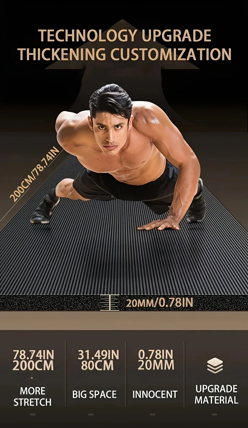 Tapete de Yoga NBR 15/20 mm Antiderrapante e Impermeável para Treino e Outdoor