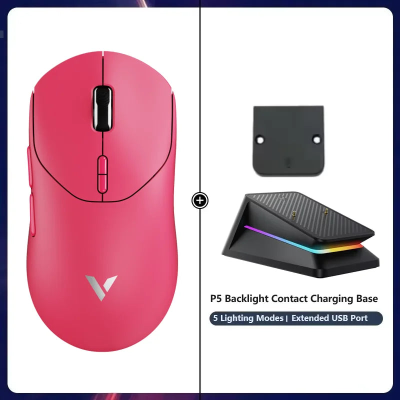 Rapoo VT2 Wireless Gaming Mouse True 8K Wireless Polling Rate Esports Grade 53g Lightweight 26000DPI Up to 500 Hr Battery Life