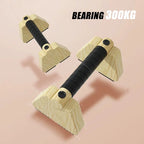 Pull-Up Stand Handles Wooden Push-Up Bar Beech Wood Calisthenics Home Exercise Equipment Wooden Parallettes Bar for Floor Use
