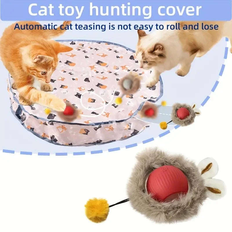 1 pcs Rechargeable Hide & Seek Pet Toy for Cats & Dogs - Interactive Rolling Balls Play Set for Exercise & Entertainment
