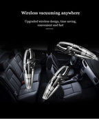 Aspirador Portátil Sem Fios com Sucção Ciclónica para Carro e Casa