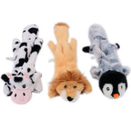 Funny Simulated Animal No Stuffing Dog Toy with Sneakers Durable Stuffingless Plush Squeaky Dog Chew Toy Crinkle Pet Squeak Toy
