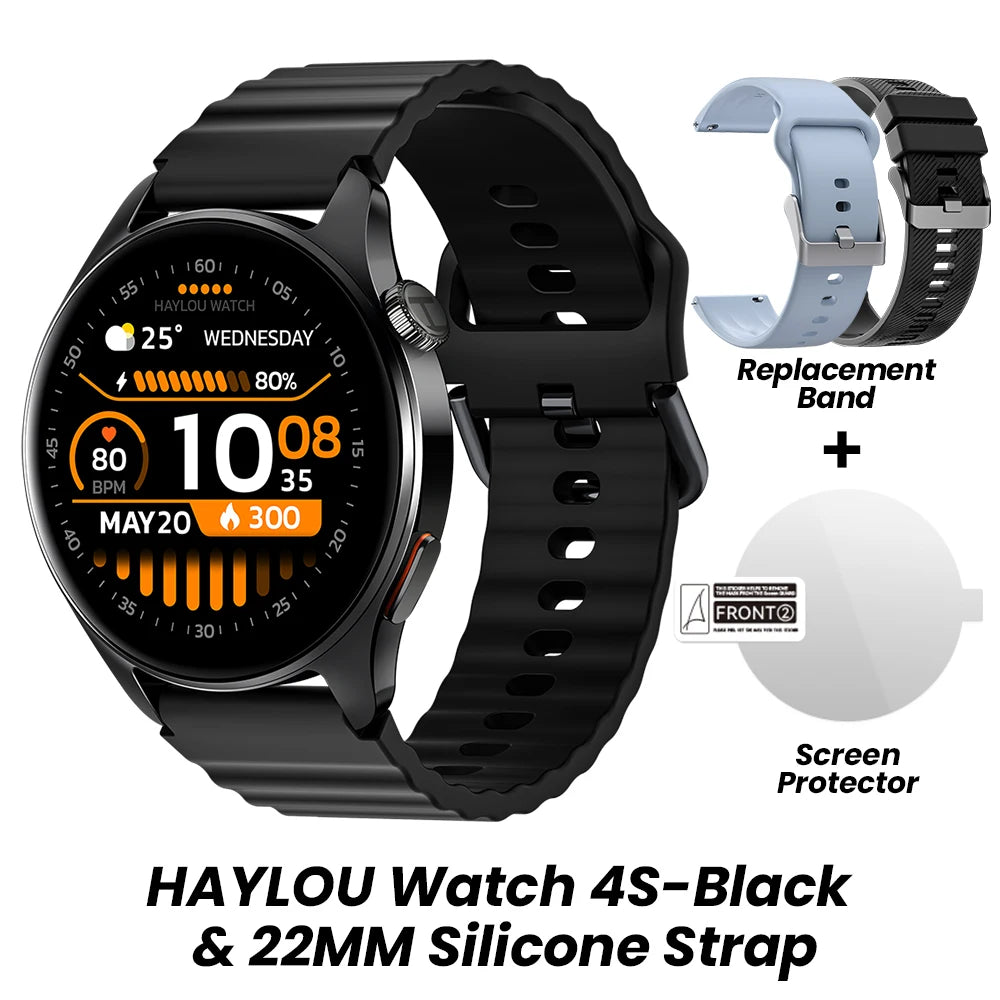 HAYLOU Watch 4S – AMOLED HD, GPS Avançado e Performance Desportiva