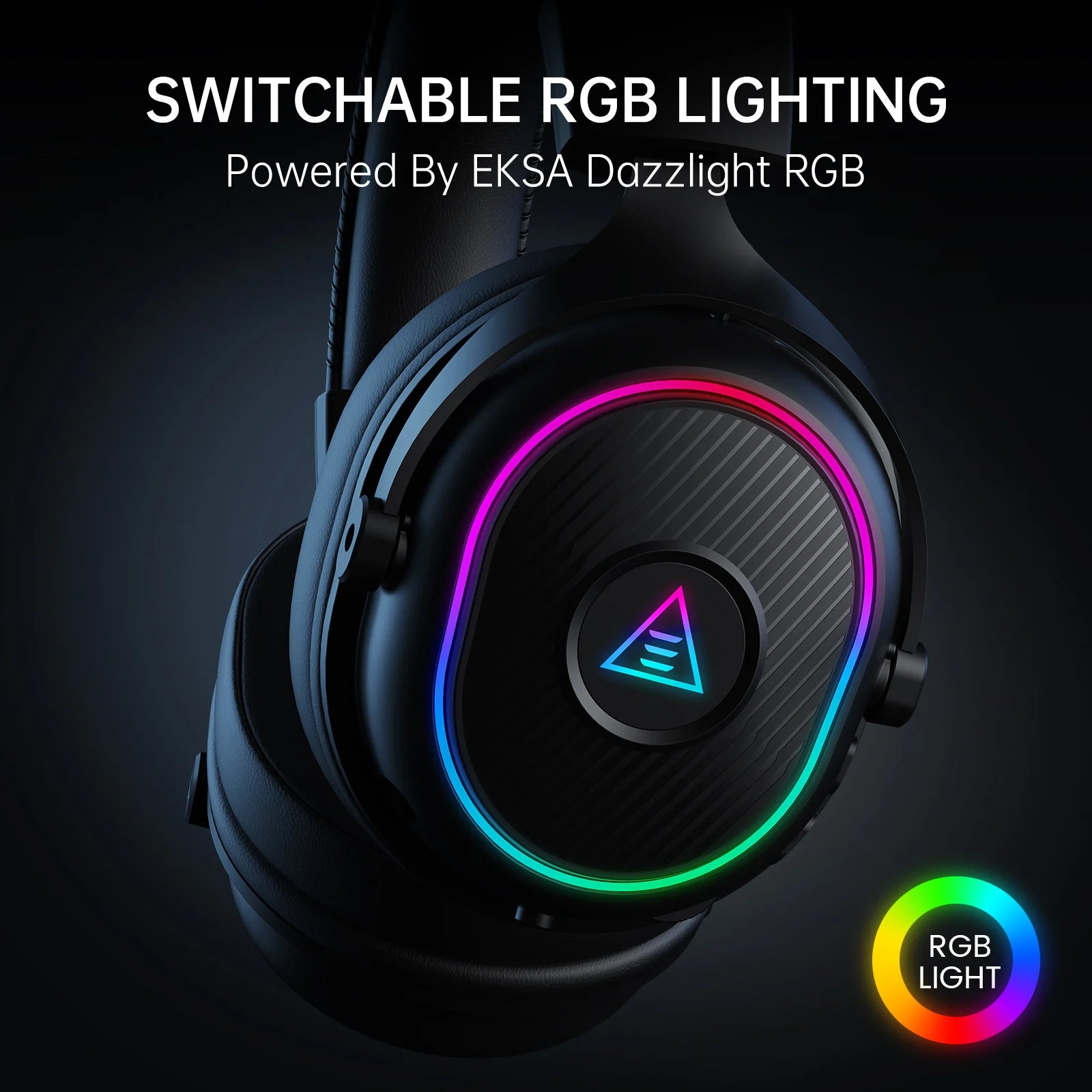 OneOdio EKSA MaKo BT — Headset Gaming 2.4 GHz/Bluetooth com Mic e 20 ms