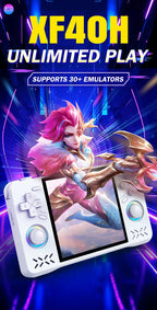 XF40H Retro Handheld Game Console Linux 4.0'' IPS Screen Supports 5G WiFi Glowing Rocker Portable Pocket Video 2 Player Gift