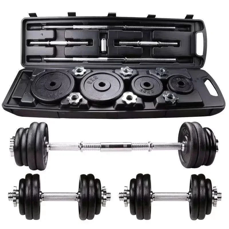 10kg 15kg 20kg 30kg Gym Home Weightlifting Dumbbells with Box Painted Black Painted Cast Iron Dumbbells Barbell Set.