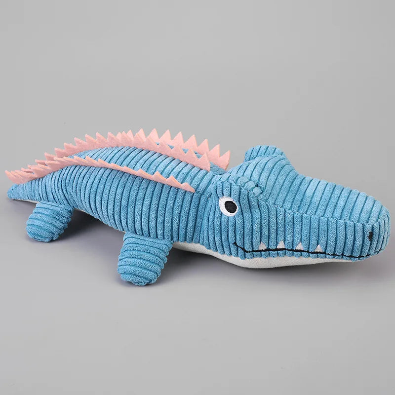 Realistic Crocodile Plush Dog Toy - Squeaky Chew Toy for Puppies, Bite-Resistant Molar Teeth Cleaning, Interactive Pet Toy