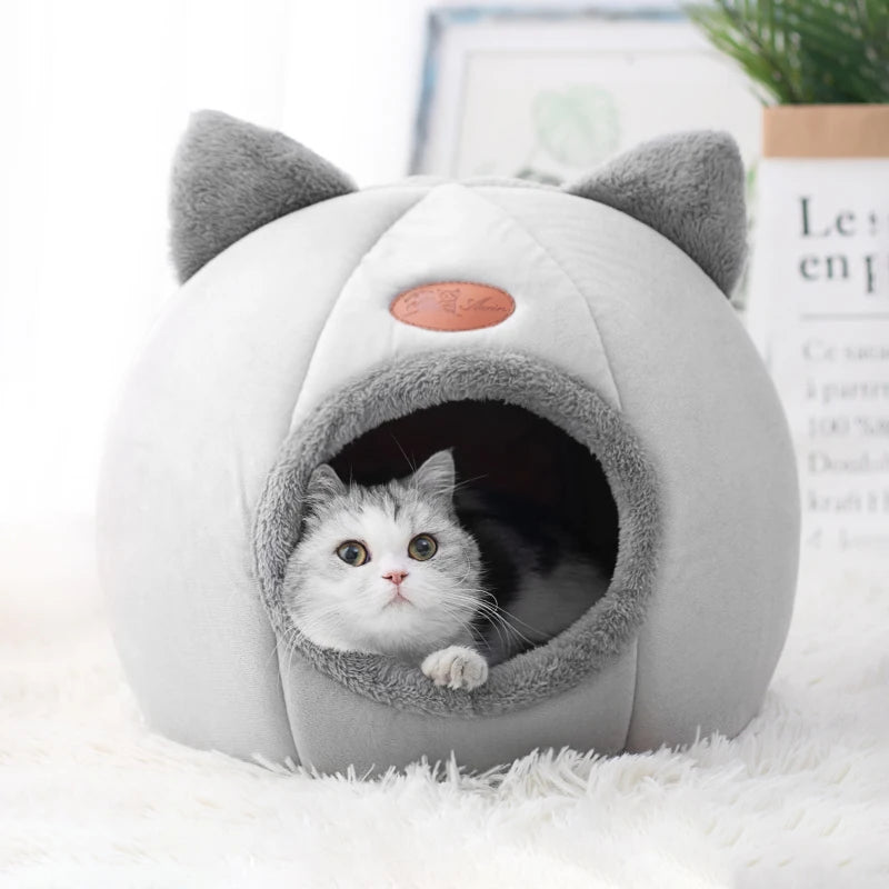 Cave Sleep Cat Bed Comfort In Winter Cats Mat Basket Small Dog House Pets Tent Cozy Beds For Cat Nest Indoor Pet Cat Accessories
