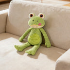 Pet Bite-Resistant Plush Interactive Toy with Sound, Cartoon Frog Design, Suitable for Large, Medium, and Small Pets Such as Cats and Dogs, Double-Layer Fabric, Built-In Airbag