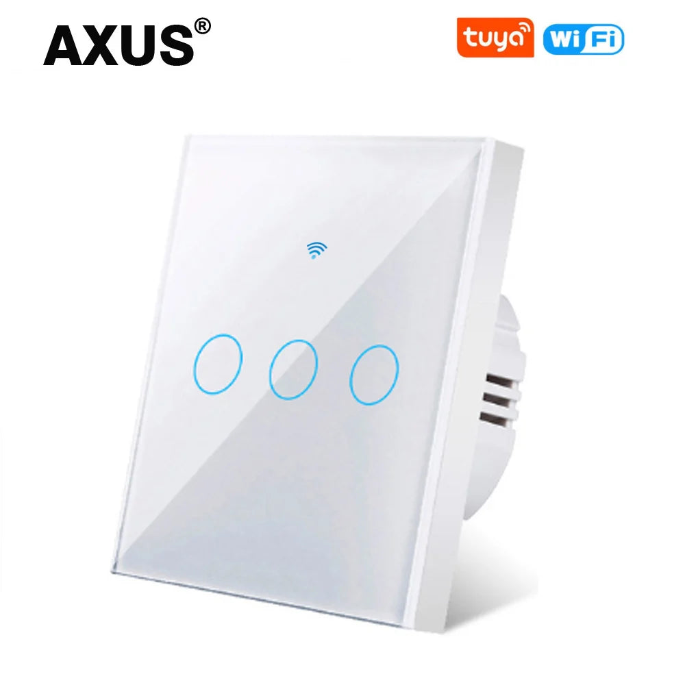 AXUS WiFi Touch Switch — Smart RF433 Sem Neutro Tuya Alexa