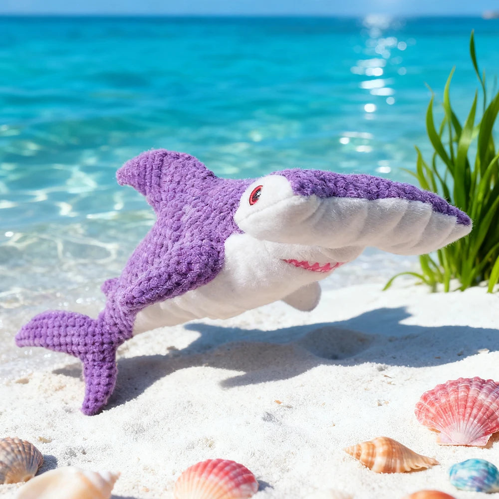 Peluche Tubarão Resistente com Som – Brinquedo Interativo de Dupla Camada