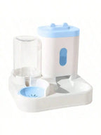 1-Pack Automatic Gravity-Fed Cat Water Dispenser & Feeder - Spill-Proof Large Capacity One-Piece Design,