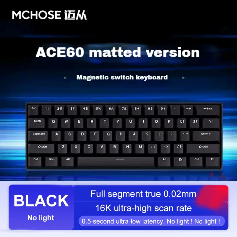 R85 ATTACK SHARK R85HE Magnetic Keyboard Wired 0.005mm RT 8K+ Hz 256K RGB Gaming Keyboard Neon Lightbox for Esports Gaming