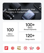 Aspirador Portátil Baseus 6000Pa 2‑em‑1 para Carro, Casa e Escritório