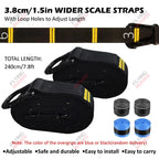 Anéis de Ginástica em Madeira com Fitas Numeradas Ajustáveis