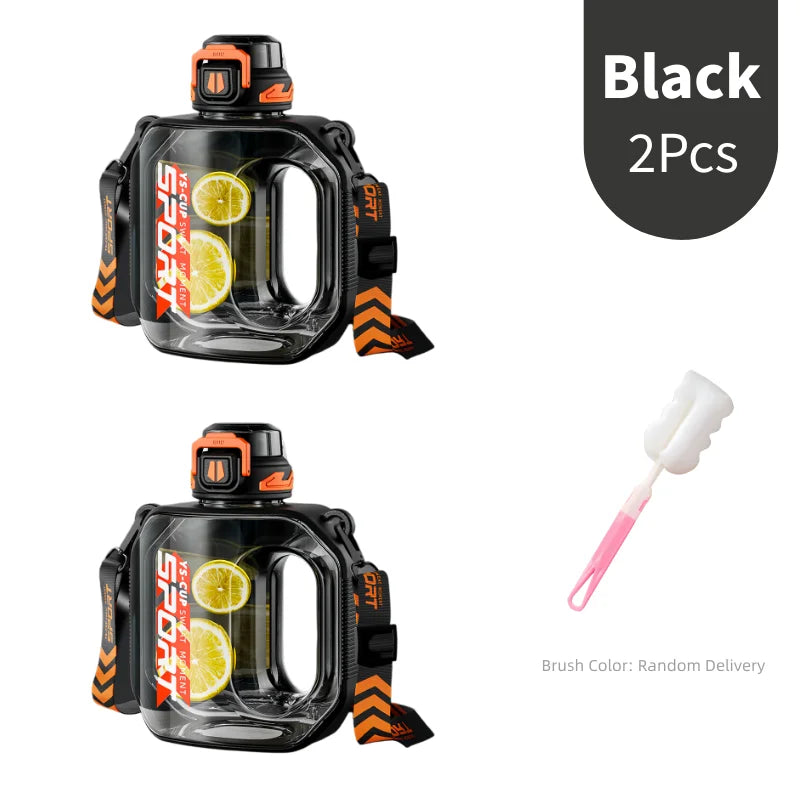 1600ML Large Capacity Sports Water Bottle Food Grade Plastic Water Cup With Straw Portable Gym Water Bottle BPA Free Water Cup