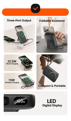 Toocki PowerBank 10000mAh — Magnético 15W MagSafe USB‑C PD 22.5W