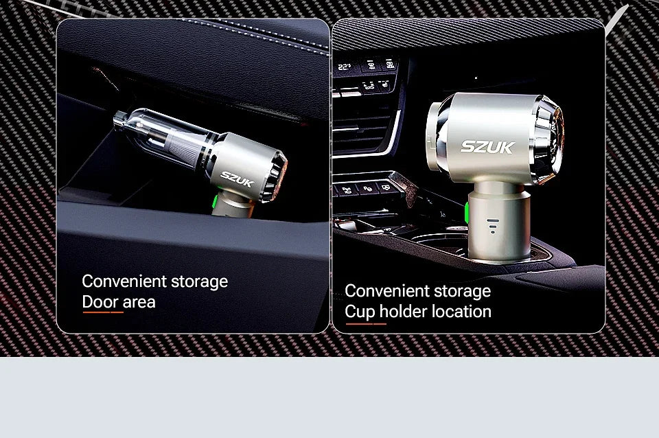 Mini Car Vacuum 98500Pa — Aspirador Portátil Sem Fios USB Super Potente