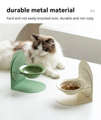Detachable Pet Cat and Dog Bowl Protects Cervical Vertebrae Against Upset Height Adjustable Pet Ceramic Bowl