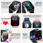 2026 New Model Uric Acid & Lipid Health Analysis Smartwatch Men's ECG+PPG Bluetooth Call 2.01 inch Flashlight Smartwatch Women's