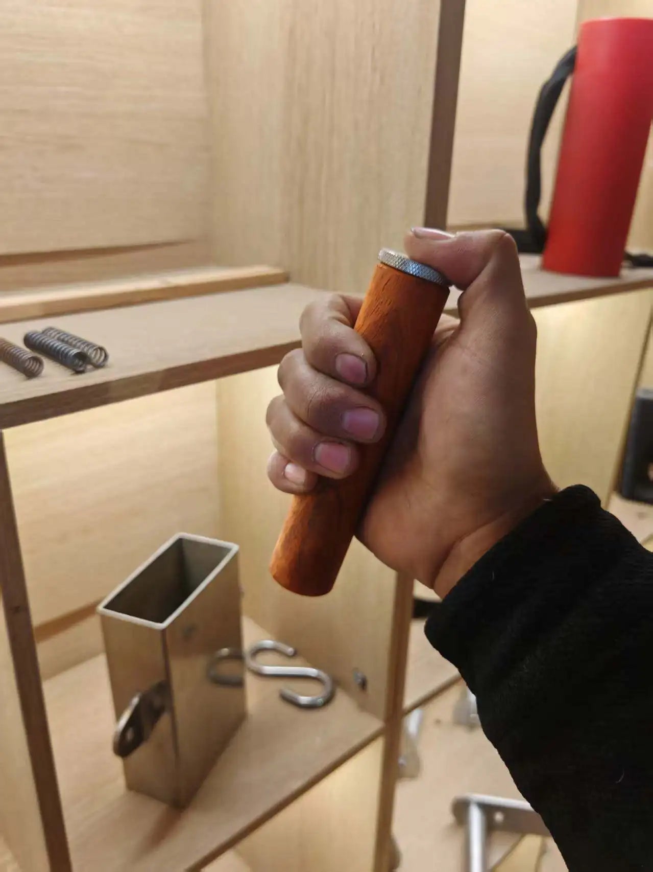 Fortalecedor de Polegar e Thenar em Alumínio — Hand Grip 3 Molas e Bastão Nylon