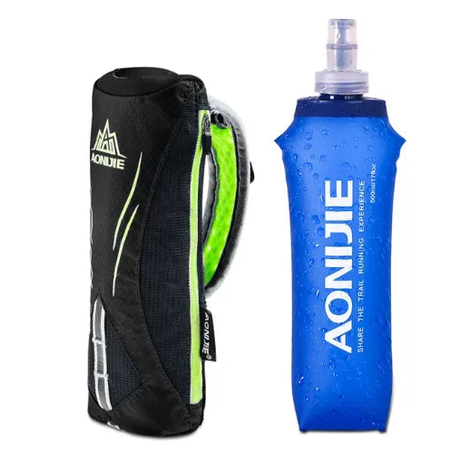 AONIJIE E908 – Garrafa de Mão com Bolsa de Pulso e Soft Flask para Corrida