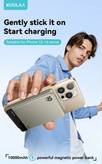 KUULAA 10000mAh Magnetic Power Bank — Wireless 20W MAG Fast Charge