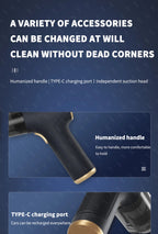 Mini Car Vacuum — Aspirador Portátil Sem Fios para Carro, Casa e Teclado