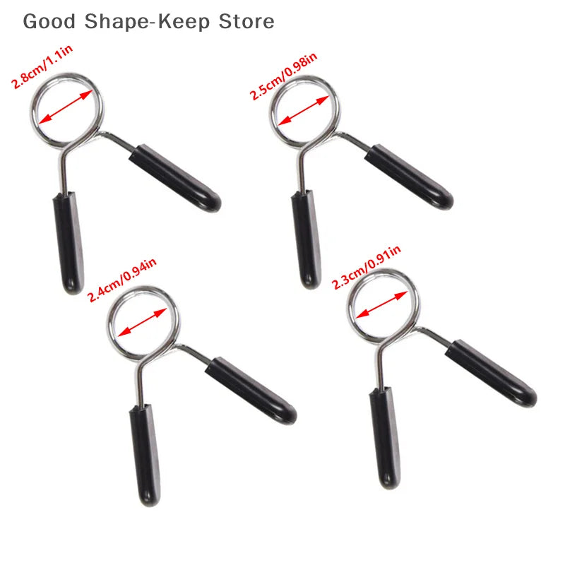High-Quality Barbell Clamp Spring Collar Clip For Gym Dumbbell Lock Standard Weight Lifting Kit Fitness Workout Body Building