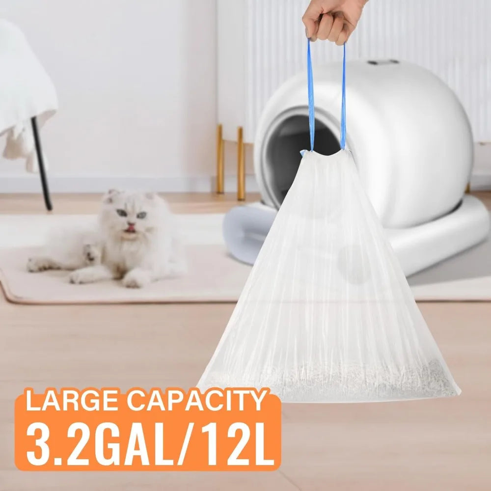 Tonepie Self-Cleaning Cat Litter Box Poop Bags Drawstring Closure for Tonepie Cat Toilet Pet Supplies Only 10 Rolls Garbage Bags