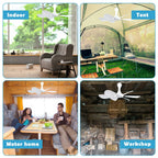 Ventoinha de Teto USB — 6 Pás, Silenciosa, 4 Velocidades c/ Comando