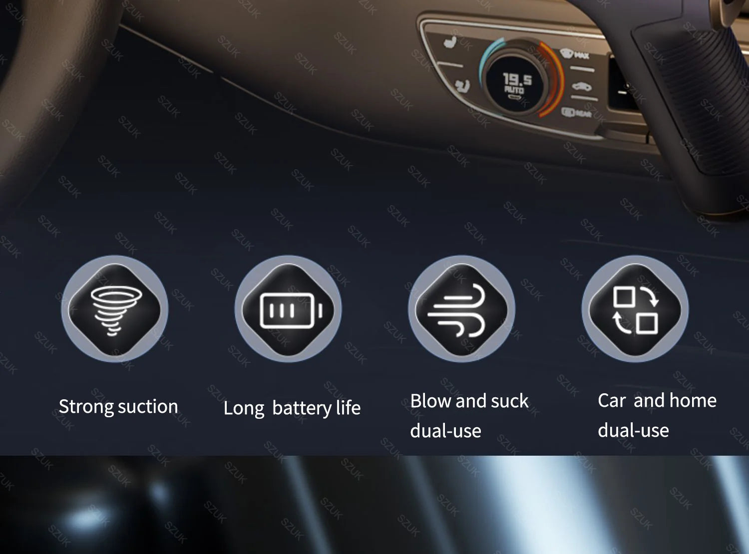 Mini Car Vacuum — Aspirador Portátil Sem Fios para Carro, Casa e Teclado