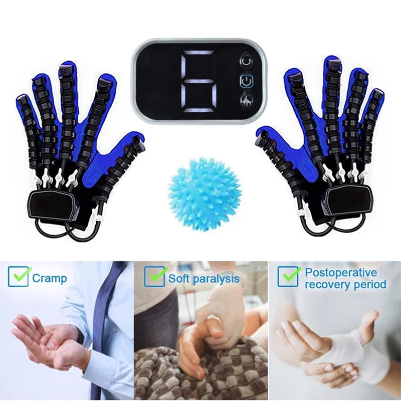 Smart Massage Gloves Robot Rehabilitation Gloves for Stroke Hemiplegia Hand Function Recovery Finger Trainer Hand Exercise