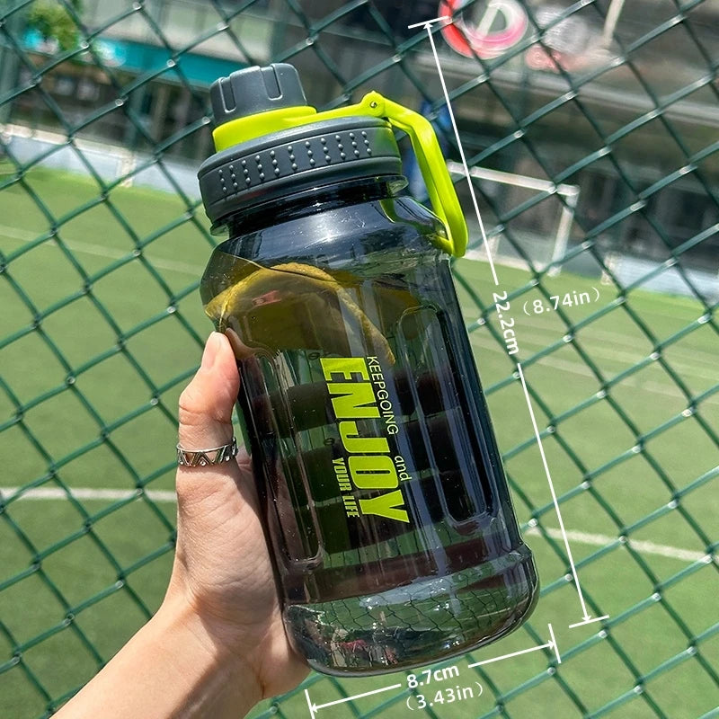 1 Liter Large Capacity Sports Water Bottle with Lifting Cup Lid BPA FREE Plastic Drinking Bottles Outdoor Cycling Hiking Gym Jug