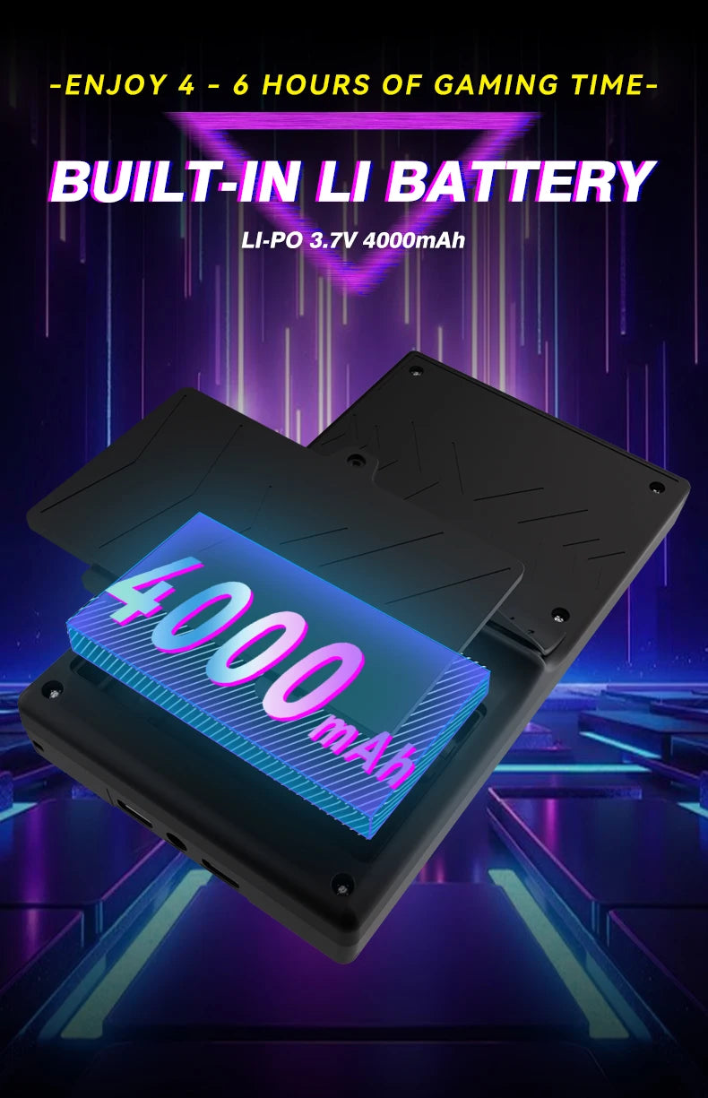 Open Source XF40V Retro Handheld Game Console 4.0 Inch 720x720 IPS Screen Portable Hand Held Retro Video Gaming Player