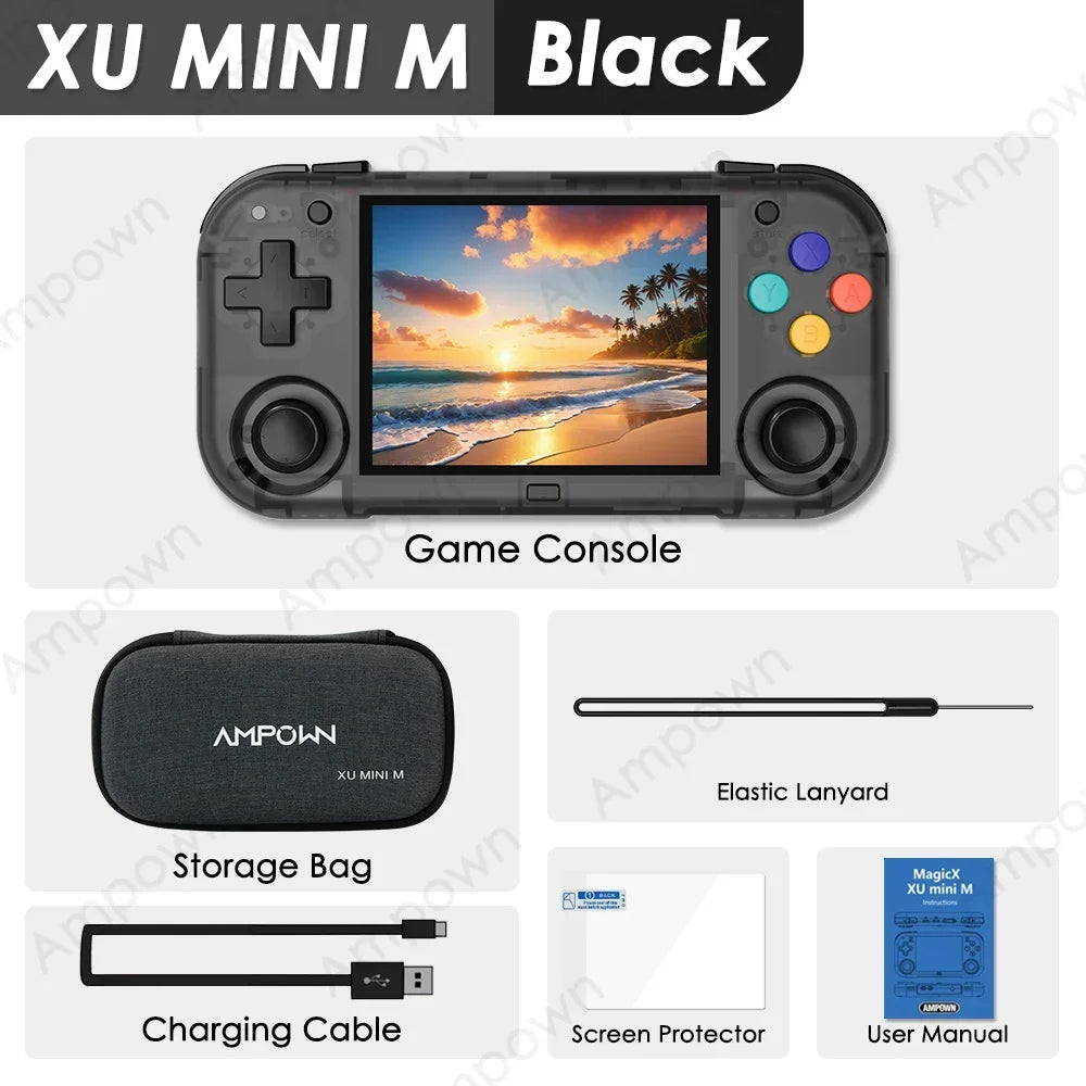 Ampown XU MINI M Handheld Game Console 2.8'' Screen Linux OS MINIM Retro Simulator Video Player Portable Console Children Gifts