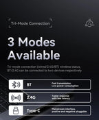 Attack Shark X3 Ultra Light Wireless Gaming Mouse Tri Mode 2.4G/Bluetooth/USB-C 26000DPI PAW3395 Sensor 49g Lightweight