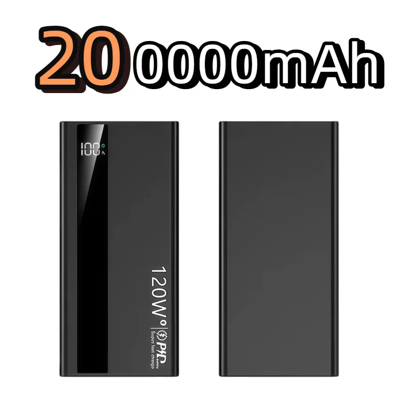 Power Bank 500000mAh Alta Capacidade — 120W Super Carga Rápida Portátil