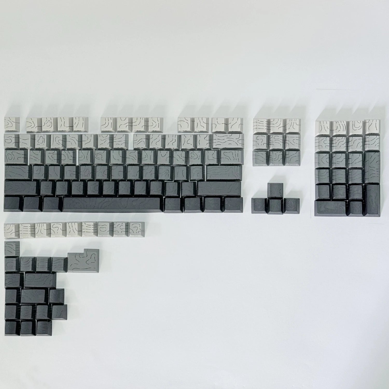 Line Gradient Side Shine Through Keycaps Cherry Profile PBT Custom Keycaps for 60% 65% 75% 96% 98% 100% Mechanical Keyboard