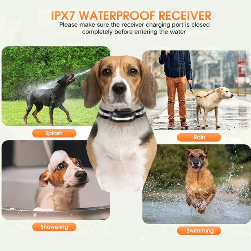 Dog Training Collar With 9 Different Sounds 1000M Electric Dog Anti Bark Collar 433HZ Universal Waterproof Rechargeable Collar