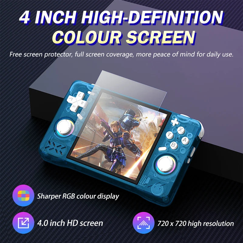 Newest XF40H Retro Handheld Game Console Linux 4.0'' IPS Screen Supports WiFi Glowing Rocker Portable Pocket Video Games Player