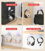 Suporte de Headphones para Debaixo da Secretária — Gancho Multicor Universal