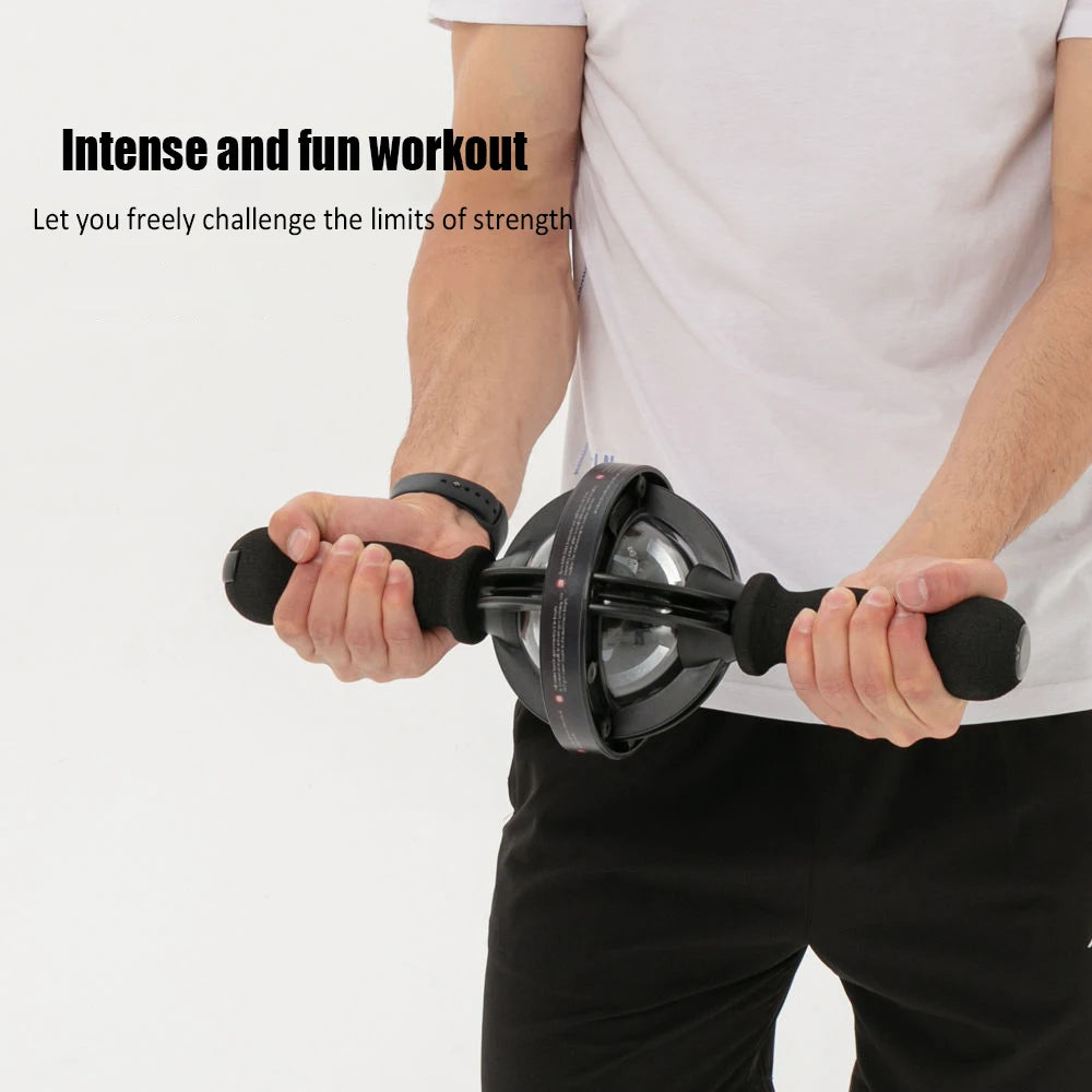 Arm Ball Arm Strength Exerciser Gyroscope Forearm Exercise Gyroscope with LED Light Core Trainer Home Gym Fitness Equipment