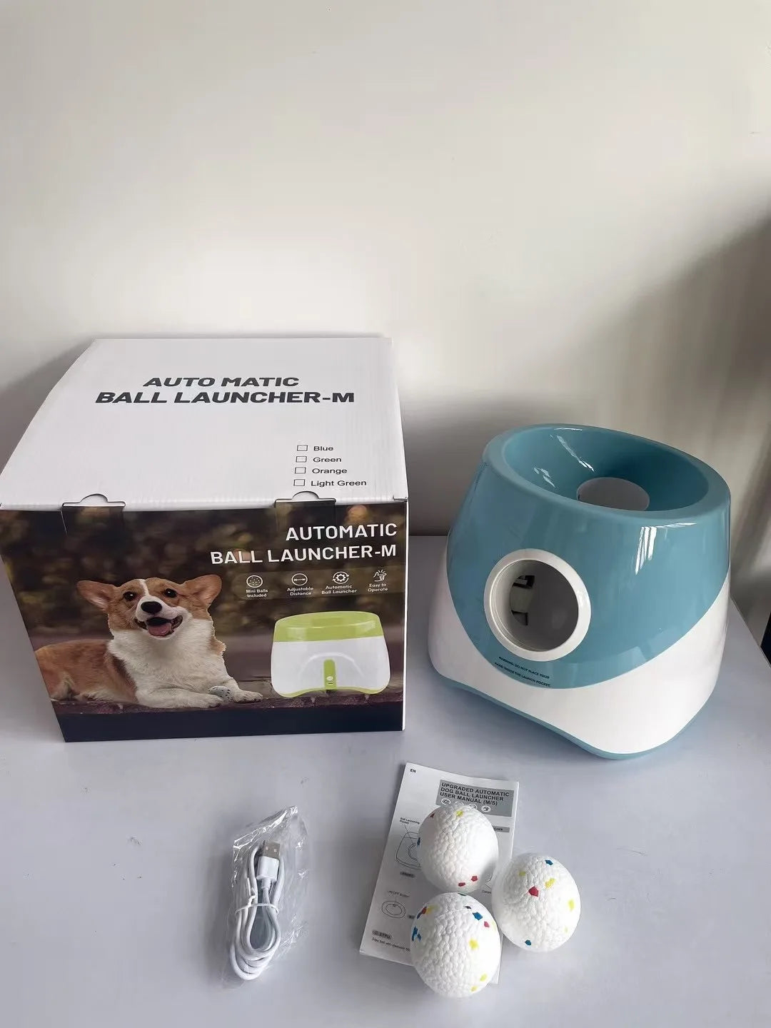 Lançador Automático de Bolas Recarregável – Dispensador Interativo para Cães