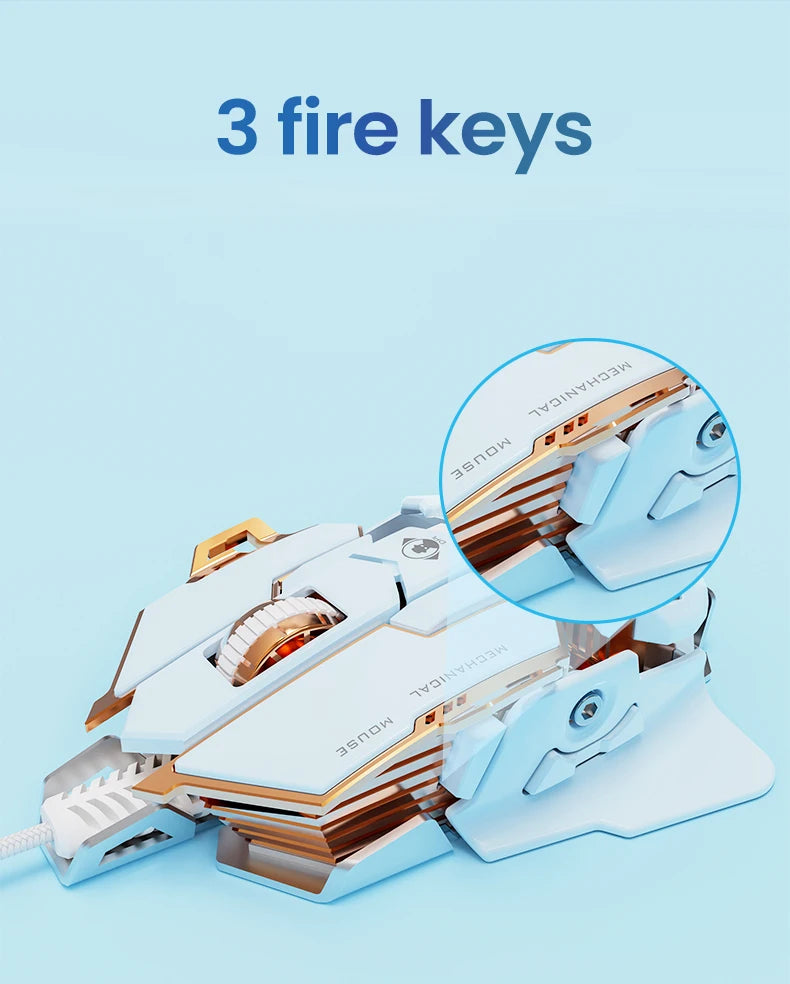 EWEADN G5 USB Wired Gaming Mouse Silent or audible optional, Buttons Macro Function Keys, for desktop, laptop, computer, school