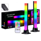 1 Pair RGB Rhythm Light,180° Smart Light Bars,Gaming LED Lights,16 Million DIY Color Adjustments,Remote Control,USB Pickup Light