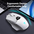 Wireless Bluetooth mouse with digital battery display, silent ergonomic mouse for PC Laptop Gaming, 2.4G / Bluetooth 5.0